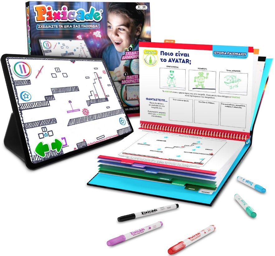 Εκπαιδευτικό Παιχνίδι STEM Abacus Brands Pixicade! Δημιουργήστε το Δικό σας Βιντεοπαιχνίδι Πλήρης Ελληνική Έκδοση
