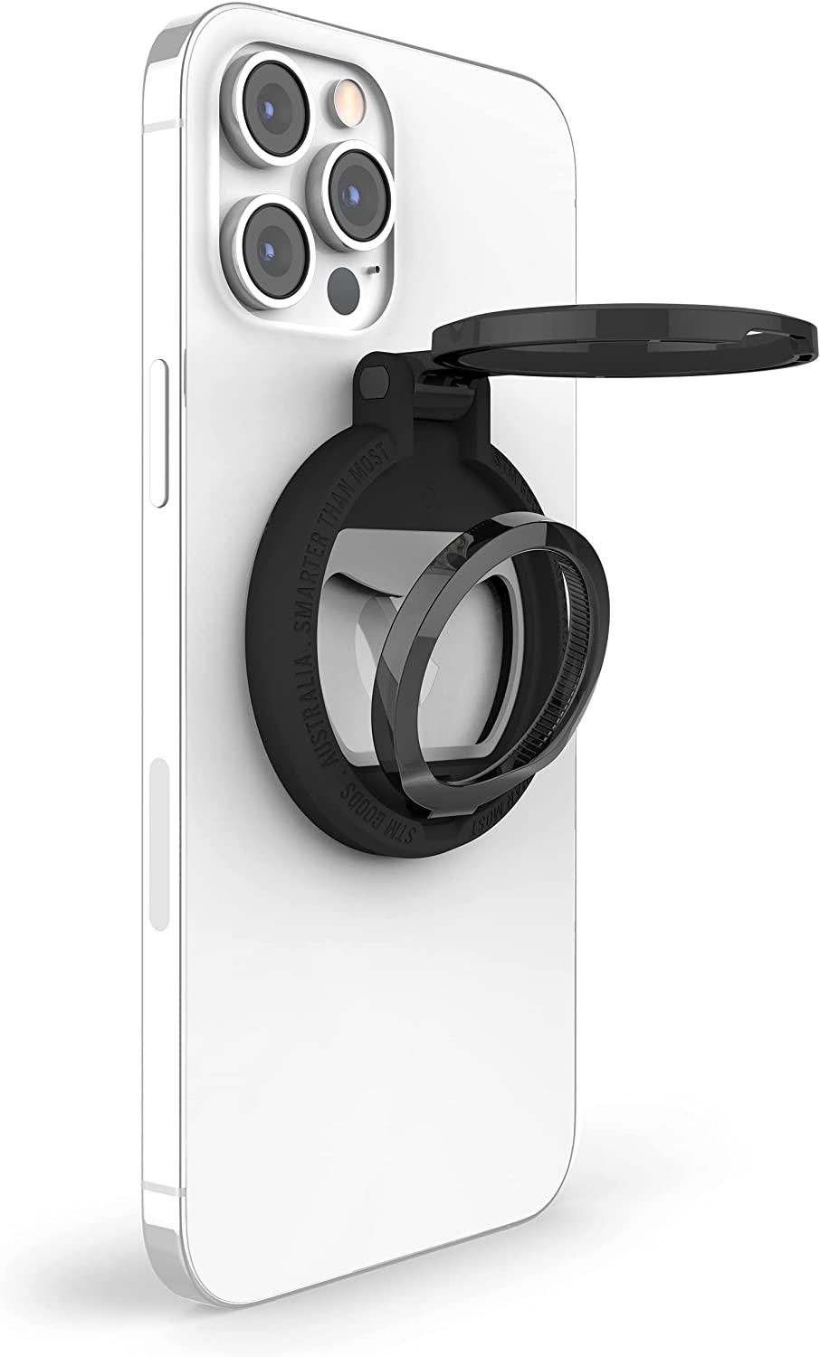 STM MagLoop - MagSafe Βάση / Finger Holder / Ανοιχτήρι για iPhone 15 / 14 / 13 / 12 - Black - 2 Έτη Εγγύηση