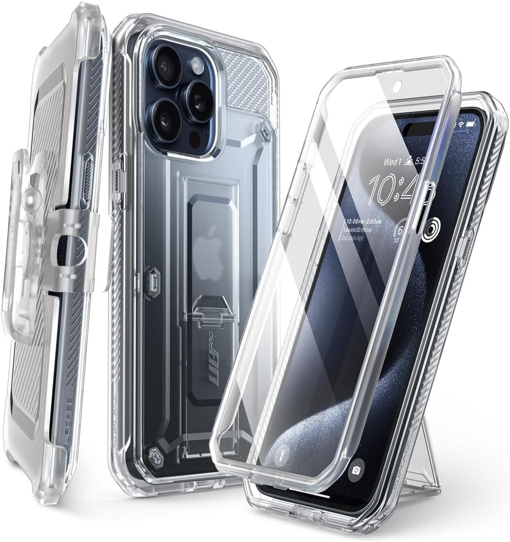 Θήκη Apple iPhone 15 Pro Max - Supcase Unicorn Beetle Pro Ανθεκτική - Clear 