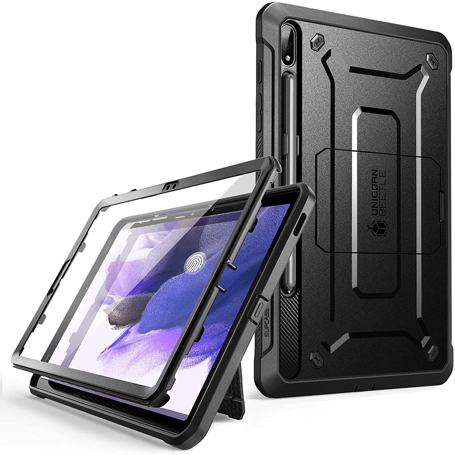 Supcase Ανθεκτική Θήκη Unicorn Beetle Pro - Samsung Galaxy Tab S7 FE 5G 12.4" T730 / T736B με Υποδοχή S Pen - Black