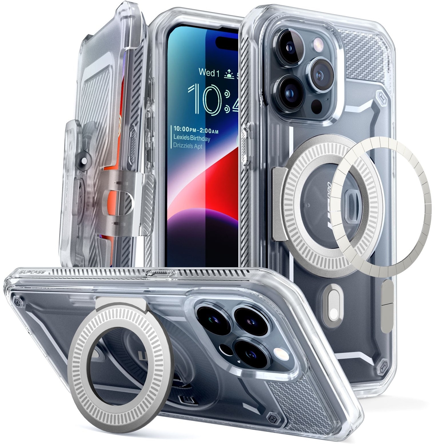 Θήκη Apple iPhone 15 Pro Max - Supcase Unicorn Beetle Pro Mag Ανθεκτική με MagSafe - Clear