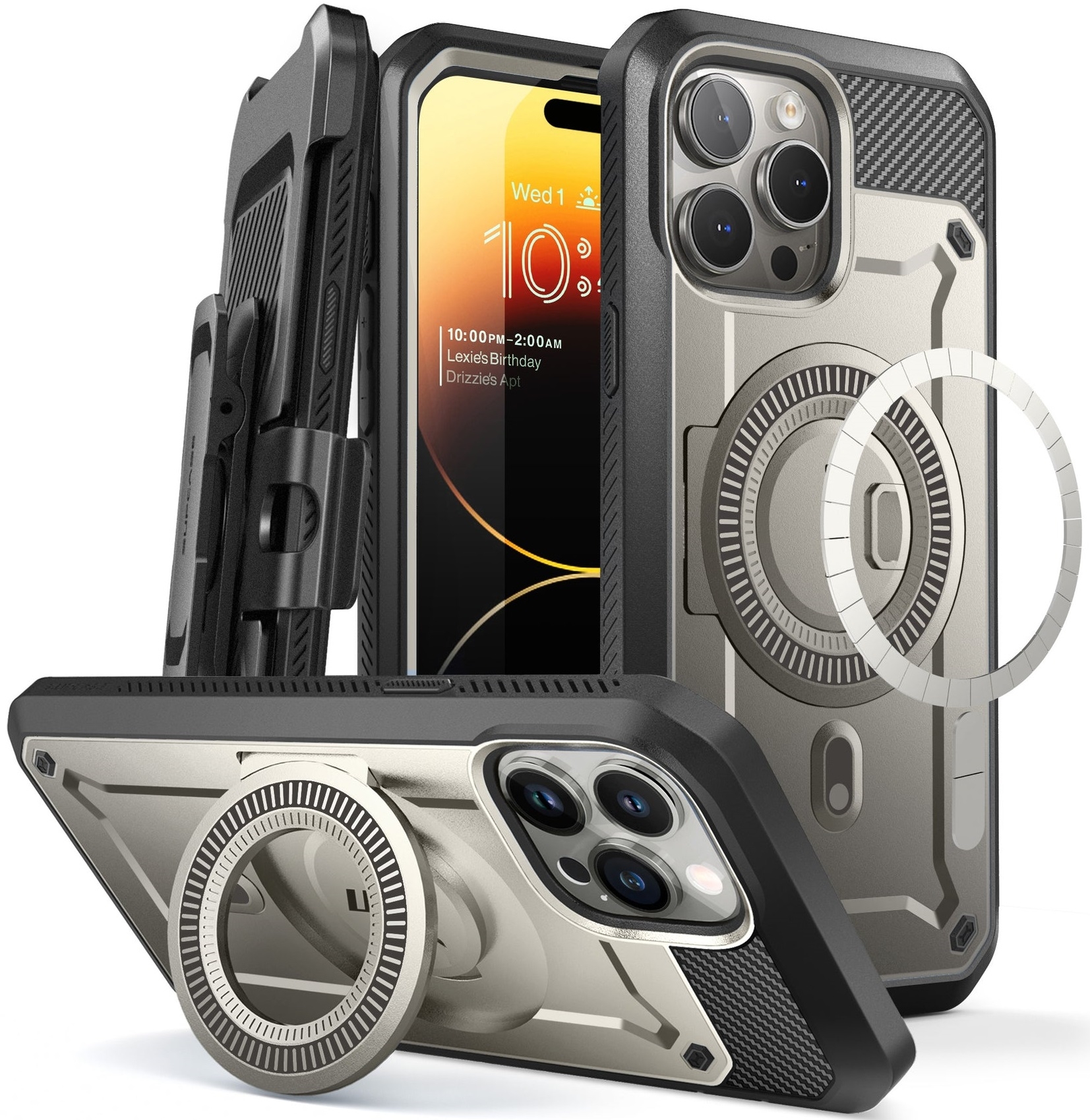 Supcase Unicorn Beetle Pro Mag - Ανθεκτική Θήκη MagSafe - Apple iPhone 15 Pro - Titan Gray