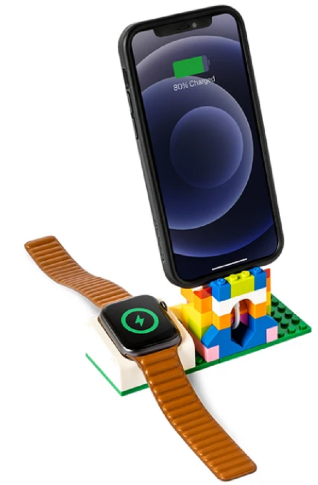 SwitchEasy Blocks Charging Stand - Dock Φόρτισης για Apple Watch / iPhone με 92 Πολύχρωμα Τουβλάκια - White
