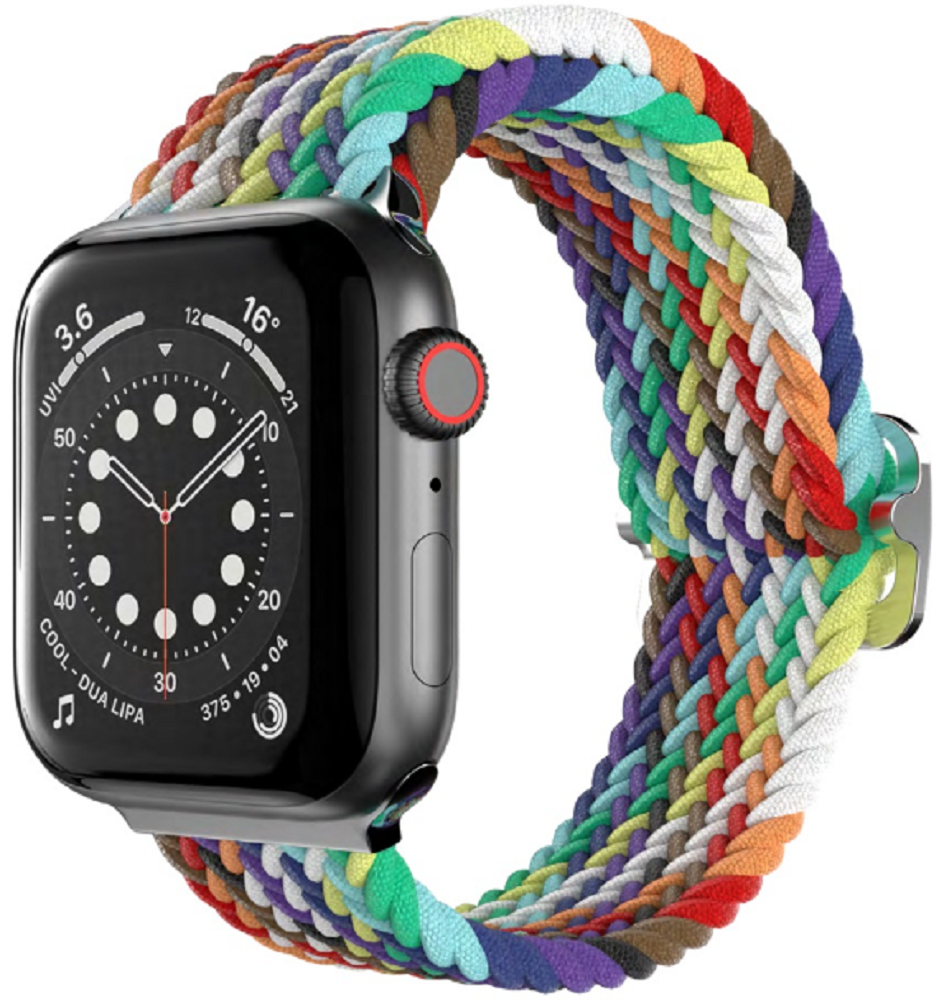 SwitchEasy Candy - Premium Υφασμάτινο Πλεκτό Λουράκι Apple Watch SE/11/10/9/8/7/6/5/4 (42/41/40mm) - Rainbow