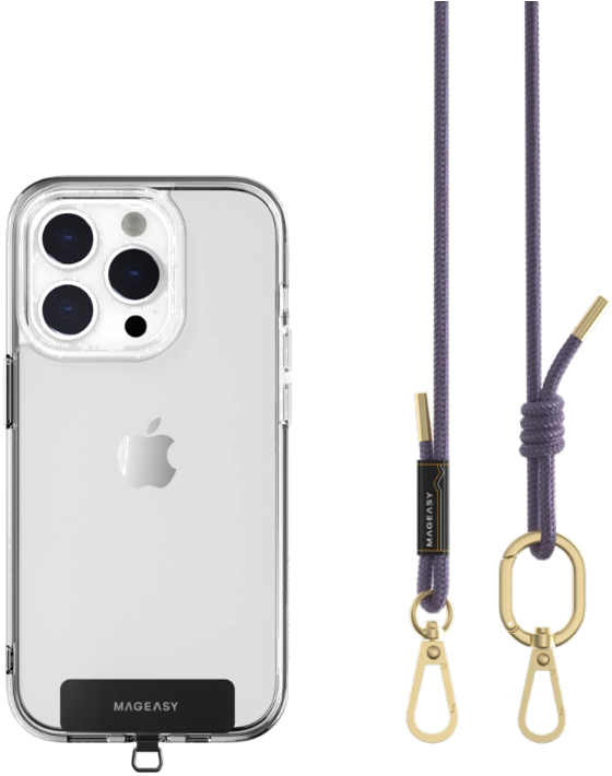 SwitchEasy MagEasy Rope Strap & Strap Card 6.0mm - Αποσπώμενο Λουράκι Λαιμού για Θήκες Κινητών iPhone - Very Peri