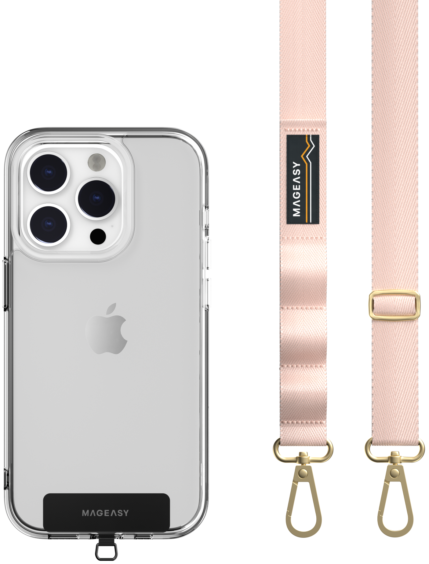 SwitchEasy MagEasy Sling Strap & Strap Card 20mm - Αποσπώμενο Λουράκι Λαιμού για Θήκες Κινητών iPhone - Blossom Pink