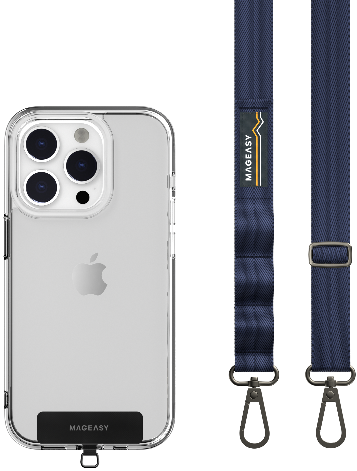 SwitchEasy MagEasy Sling Strap & Strap Card 20mm - Αποσπώμενο Λουράκι Λαιμού για Θήκες Κινητών iPhone - Midnight Blue