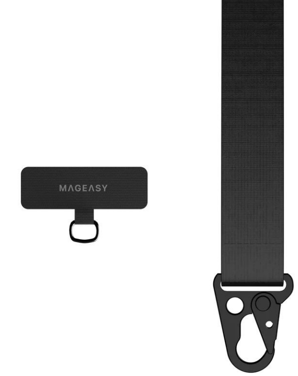SwitchEasy MagEasy Strap & Strap Card - Αποσπώμενο Λουράκι Λαιμού για Θήκες Κινητών iPhone - Mystery Black