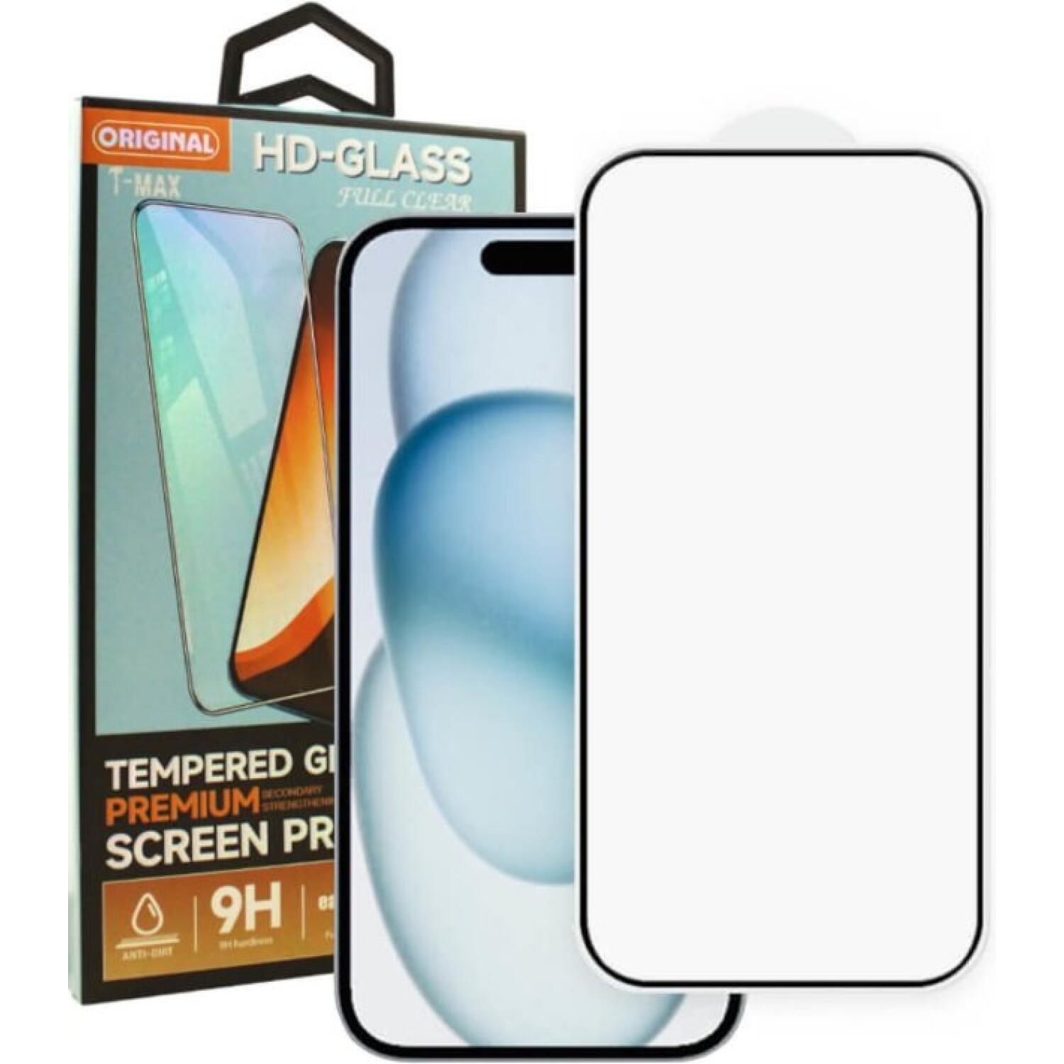 T-Max Premium 3D Tempered Glass Full Glue Fluid Despensing - Αντιχαρακτικό Γυαλί Οθόνης Apple iPhone 15 Pro - Black