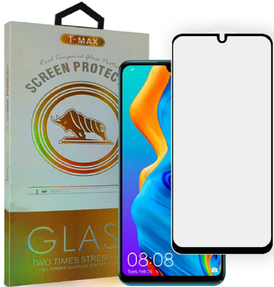 T-Max Premium 3D Tempered Glass Full Glue Fluid Despensing - Αντιχαρακτικό Γυαλί Οθόνης Huawei P30 Lite - Black 