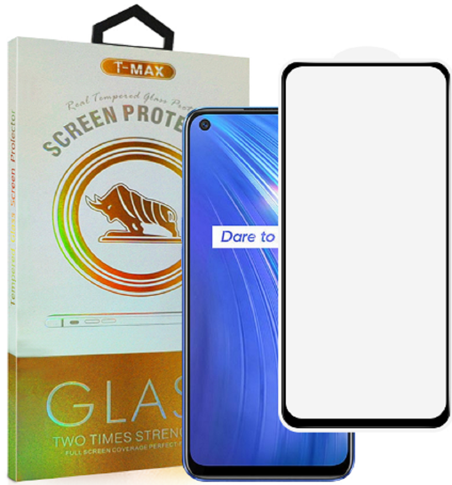 T-Max Premium 3D Tempered Glass Full Glue Fluid Despensing - Αντιχαρακτικό Γυαλί Οθόνης Realme 6 - Black