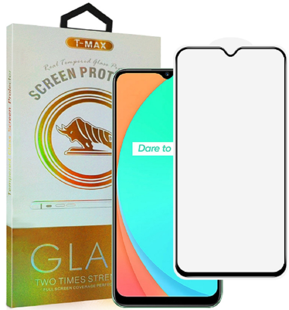 T-Max Premium 3D Tempered Glass Full Glue Fluid Despensing - Αντιχαρακτικό Γυαλί Οθόνης Realme C11 - Black