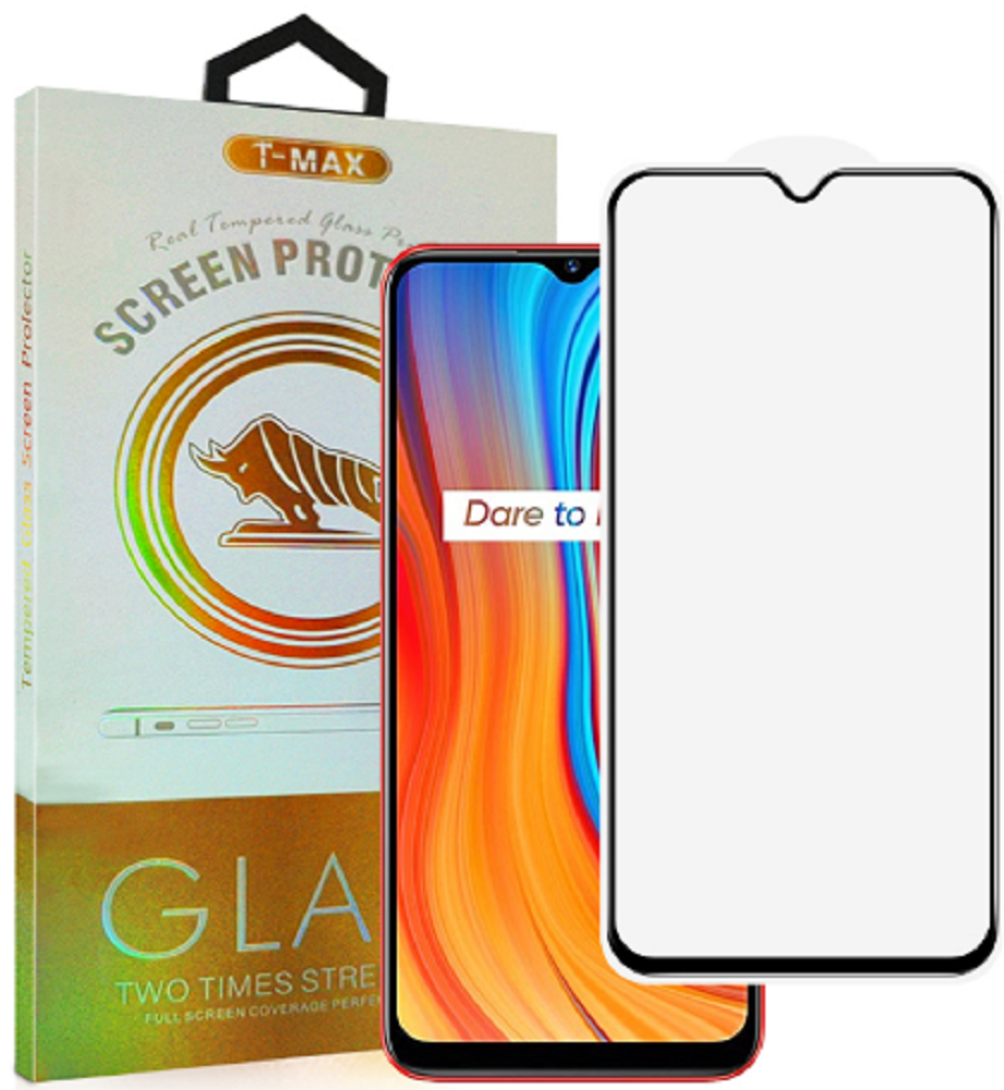 T-Max Premium 3D Tempered Glass Full Glue Fluid Despensing - Αντιχαρακτικό Γυαλί Οθόνης Realme C3 / C3i - Black (5206015066436)