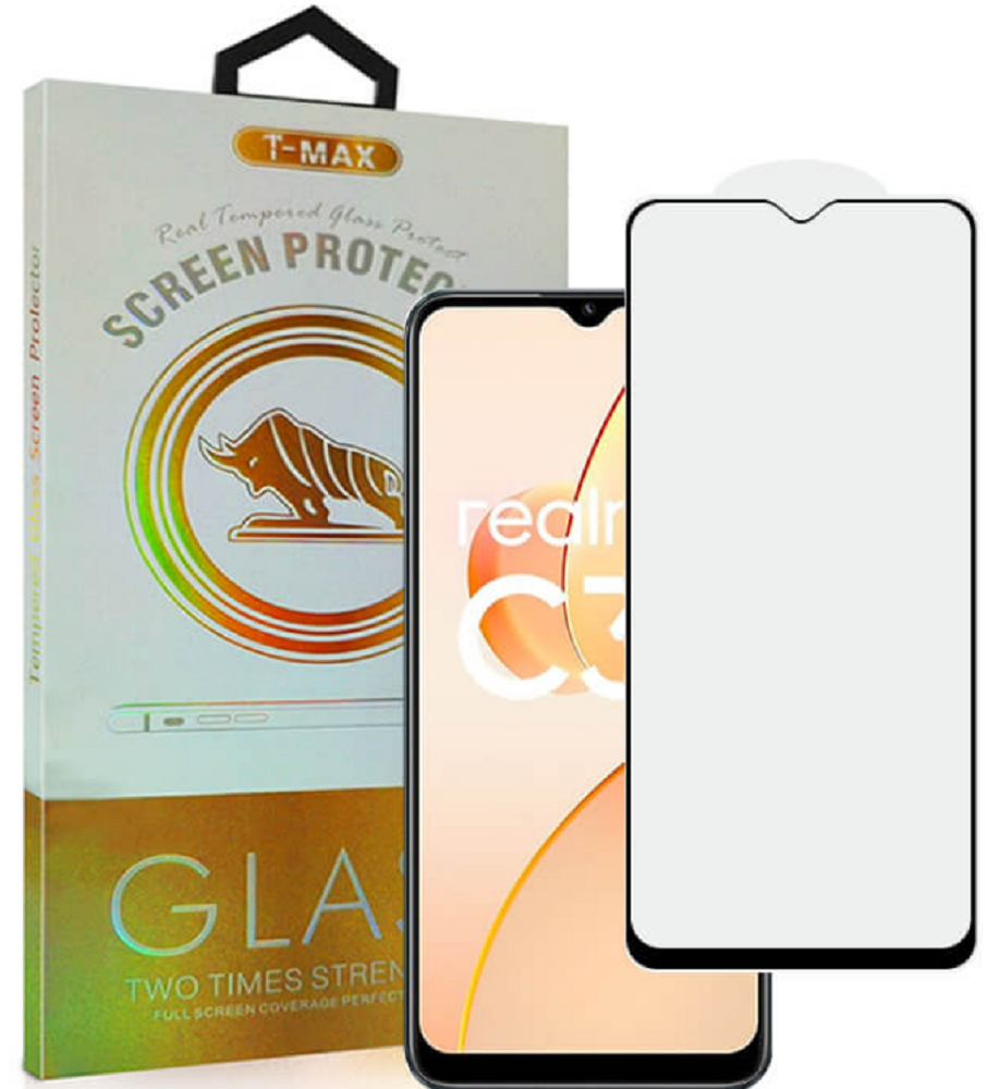 T-Max Premium 3D Tempered Glass Full Glue Fluid Despensing - Αντιχαρακτικό Γυαλί Οθόνης Realme C31 - Black