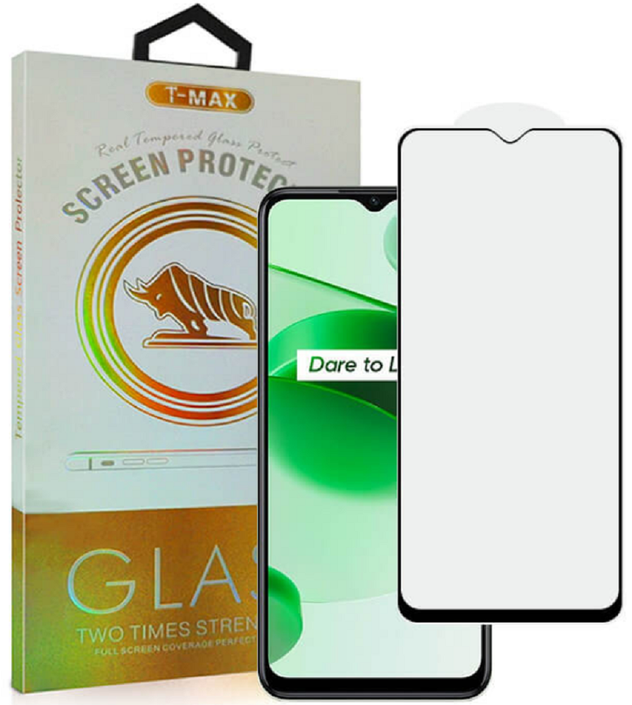 T-Max Premium 3D Tempered Glass Full Glue Fluid Despensing - Αντιχαρακτικό Γυαλί Οθόνης Realme C35 - Black