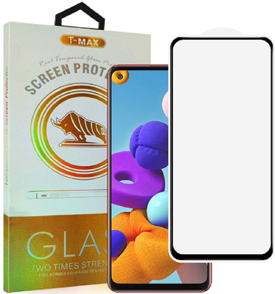 T-Max Premium 3D Tempered Glass Full Glue Fluid Despensing - Αντιχαρακτικό Γυαλί Οθόνης Samsung Galaxy A21s - Black
