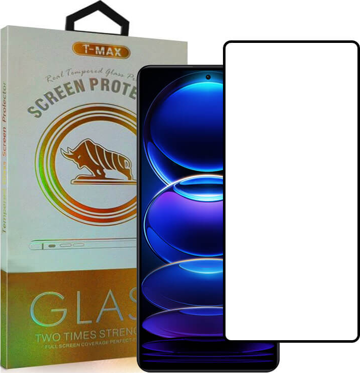 T-Max Premium 3D Tempered Glass Full Glue Fluid Despensing - Αντιχαρακτικό Γυαλί Οθόνης Xiaomi Redmi Note 12 Pro 5G / Poco X5 Pro - Black