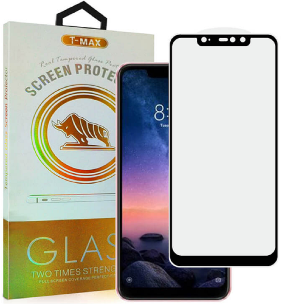 T-Max Premium 3D Tempered Glass Full Glue Fluid Despensing - Αντιχαρακτικό Γυαλί Οθόνης Xiaomi Redmi Note 6 Pro - Black