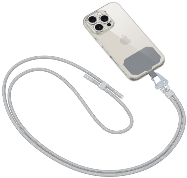 Tech-Protect C5S Rope Crossbody Strap - Αποσπώμενο Λουράκι Λαιμού για Θήκες Κινητών / Smartphones - Steel Grey (5906302312931)
