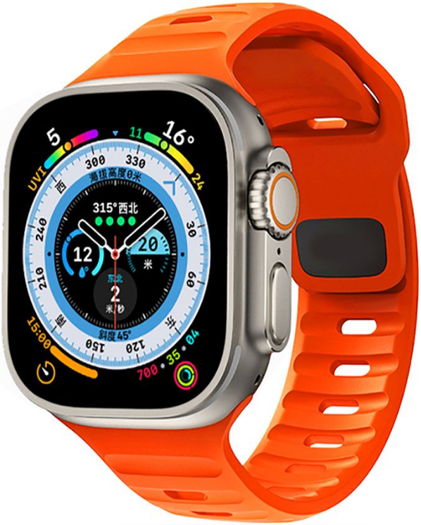 Tech-Protect Iconband Line - Λουράκι Σιλικόνης Apple Watch Ultra/SE/11/10/9/8/7/6/5/4 (49/46/45/44mm) - Orange