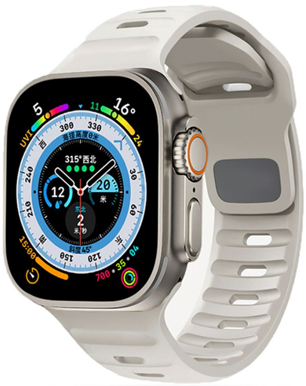 Tech-Protect Iconband Line - Λουράκι Σιλικόνης Apple Watch Ultra/SE/11/10/9/8/7/6/5/4 (49/46/45/44mm) - Starlight