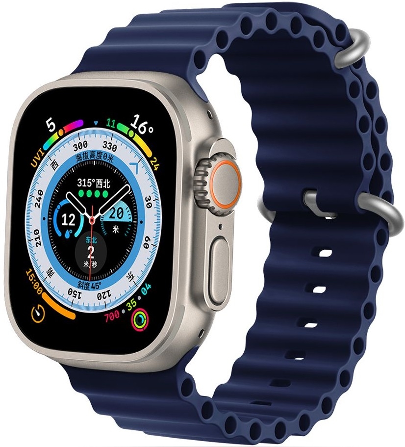 Tech-Protect Iconband Pro - Λουράκι Σιλικόνης Apple Watch Ultra/SE/11/10/9/8/7/6/5/4 (49/46/45/44mm) - Midnight Blue