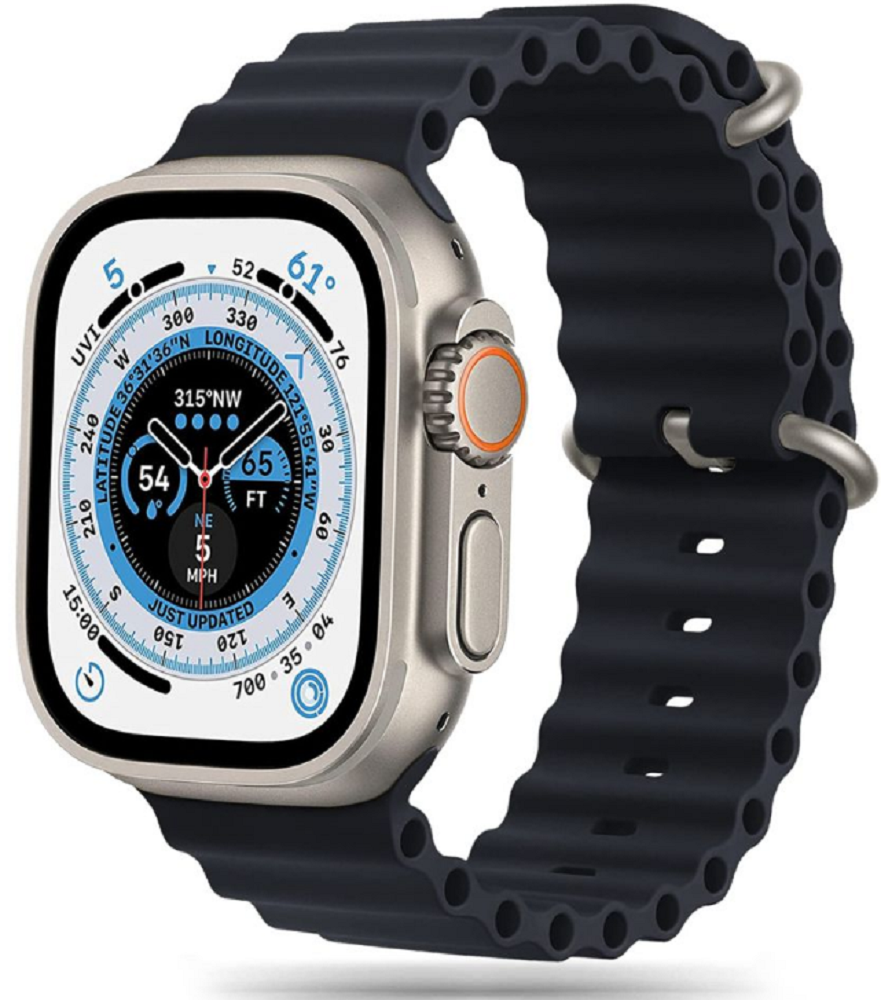 Tech-Protect Iconband Pro - Λουράκι Σιλικόνης Apple Watch Ultra/SE/11/10/9/8/7/6/5/4 (49/46/45/44mm) - Black