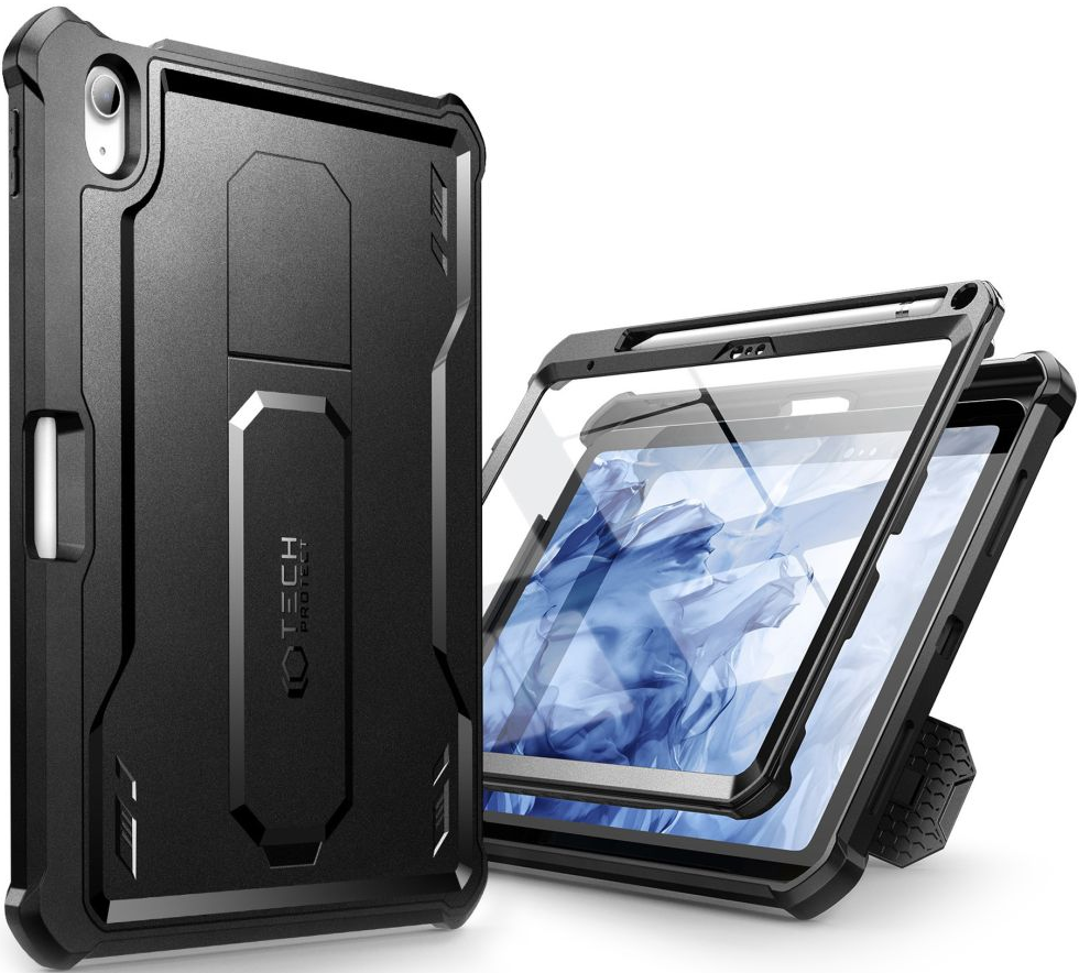 Tech-Protect Kevlar Pro - Full Body Ανθεκτική Θήκη - Apple iPad (A16) 11th Gen. 2025 11" / 10th Gen. 2022 10.9" με Υποδοχή Apple Pencil - Black