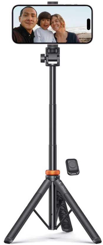 Tech-Protect L03S - Ασύρματο Bluetooth Selfie Stick και Τρίποδο με Τηλεχειριστήριο - Black