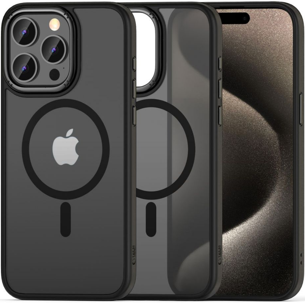 Θήκη iPhone 15 Pro Max Tech-Protect MagMat "2" Σκληρή Ημιδιάφανη με MagSafe Matte Black