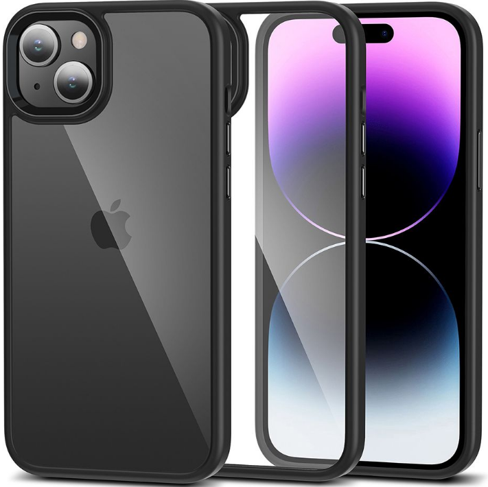 Tech-Protect MagMat - Σκληρή Διάφανη Θήκη Apple iPhone 15 - Black / Clear