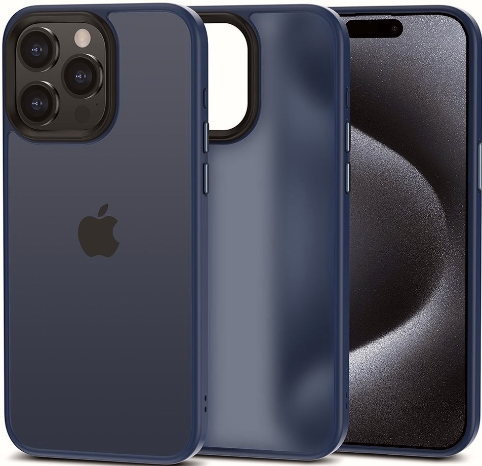 Θήκη Apple iPhone 15 Pro Max - Tech-Protect MagMat Σκληρή Ημιδιάφανη - Matte Navy