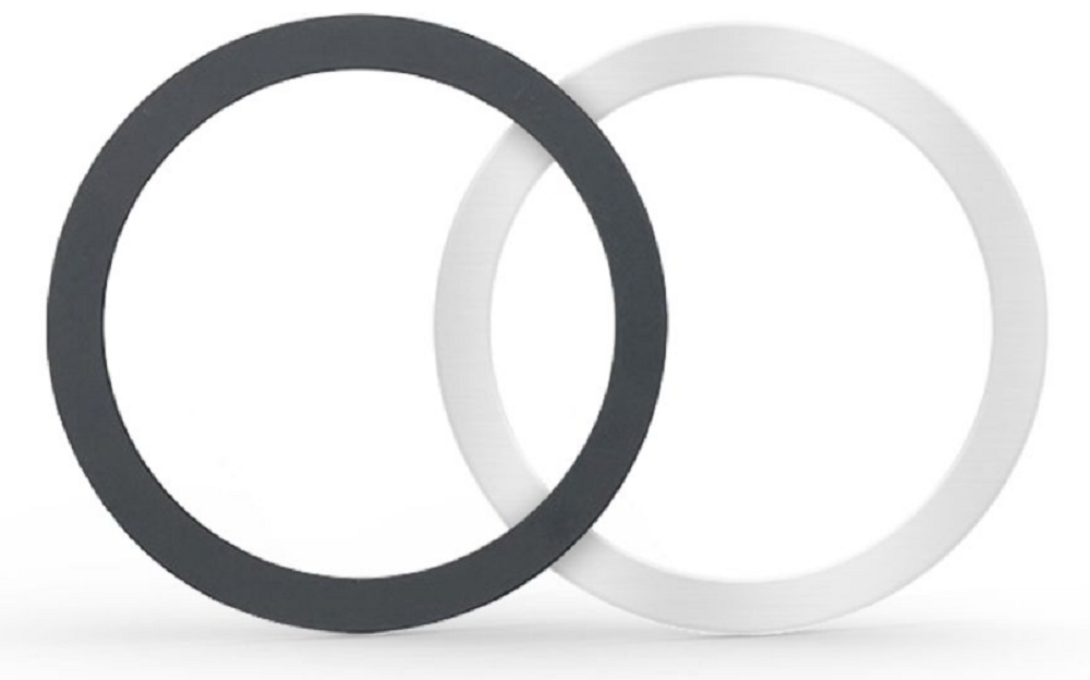 Tech - Protect MagMat Universal Magnetic Ring - Αυτοκόλλητος Μαγνητικός Δακτύλιος MagSafe - 2 Τεμάχια - Black / Silver 