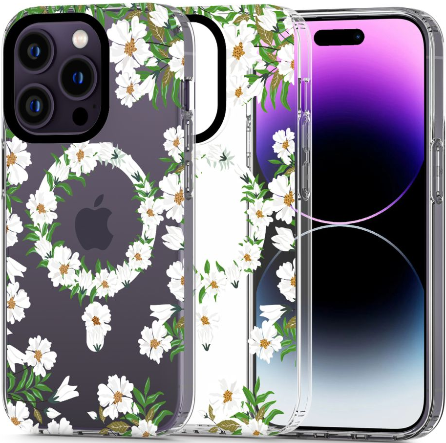 Tech-Protect MagMood - Σκληρή Θήκη MagSafe Apple iPhone 14 Pro - White Daisy
