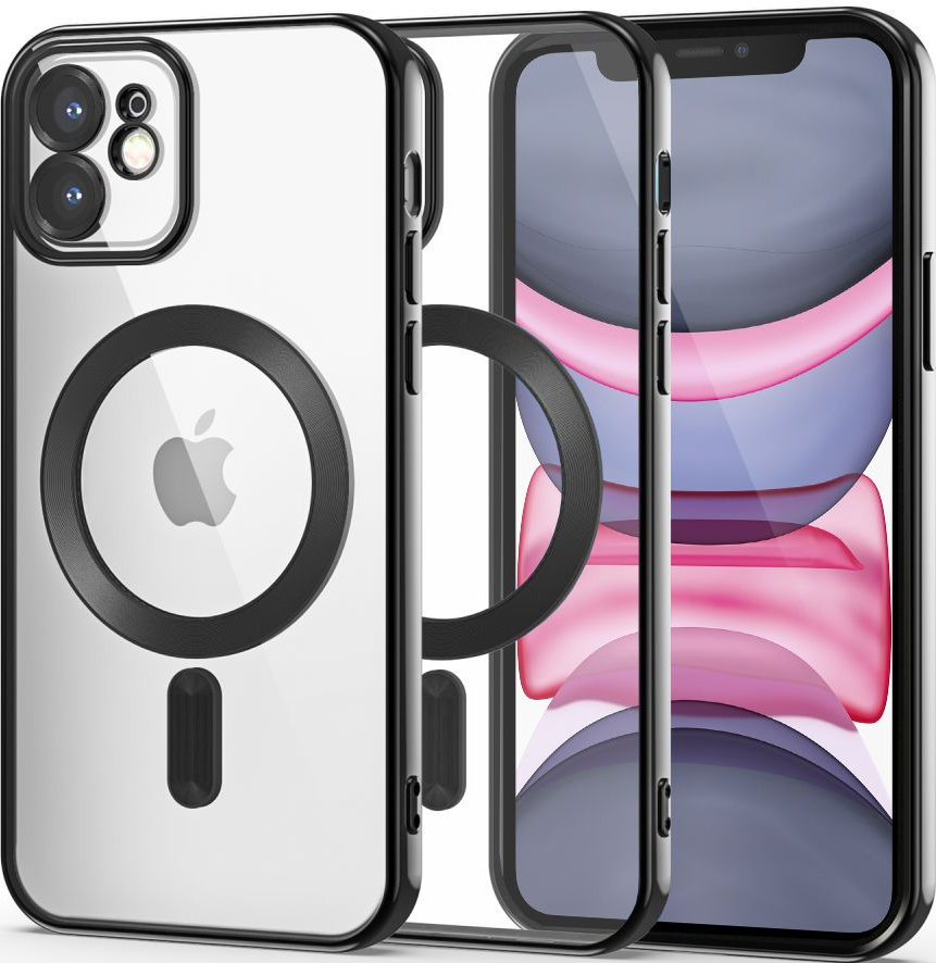 Tech-Protect MagShine - Διάφανη Θήκη Σιλικόνης MagSafe με Πλαίσιο Κάμερας - Apple iPhone 11 - Black