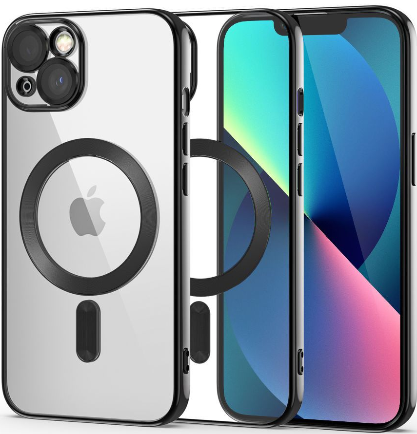 Tech-Protect MagShine - Διάφανη Θήκη Σιλικόνης MagSafe με Πλαίσιο Κάμερας - Apple iPhone 13 - Black