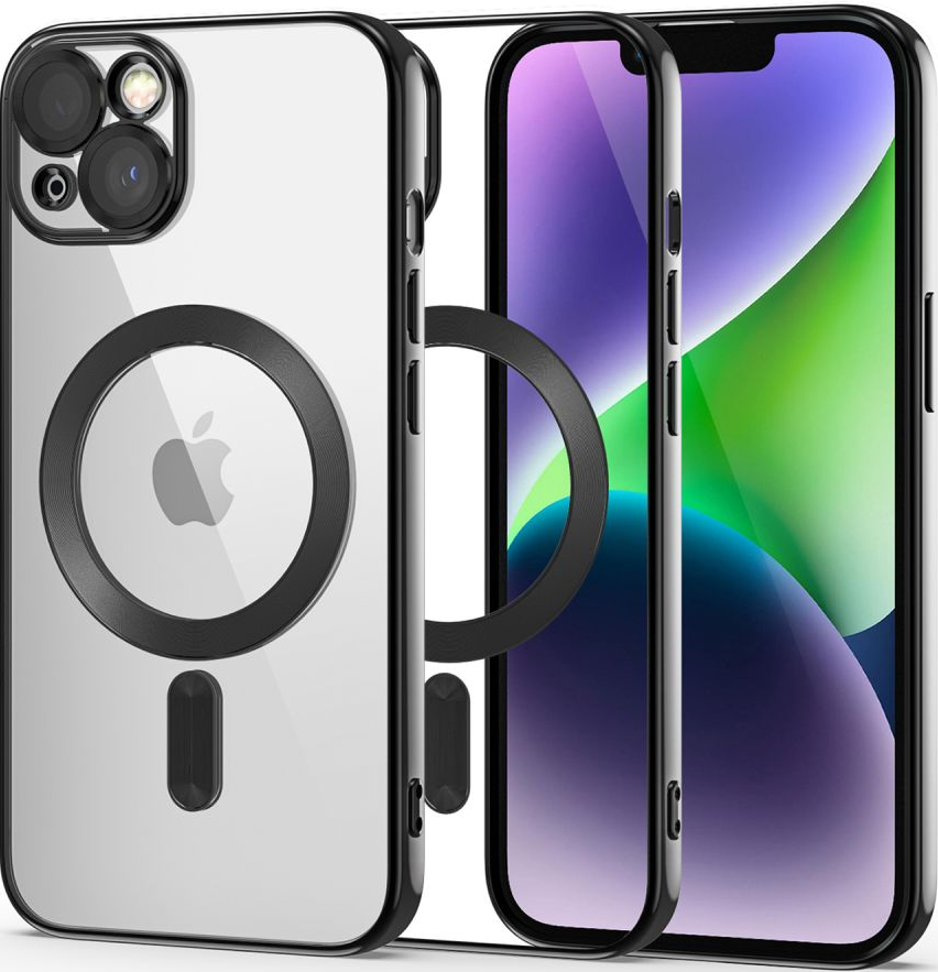 Tech-Protect MagShine - Διάφανη Θήκη Σιλικόνης MagSafe με Πλαίσιο Κάμερας - Apple iPhone 14 - Black