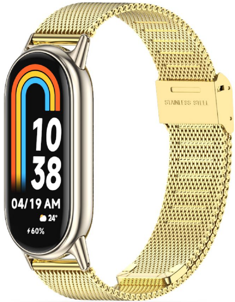 Tech-Protect Μεταλλικό Λουράκι Milaneseband Xiaomi Smart Band 9 / 9 NFC / 8 / 8 NFC - Gold