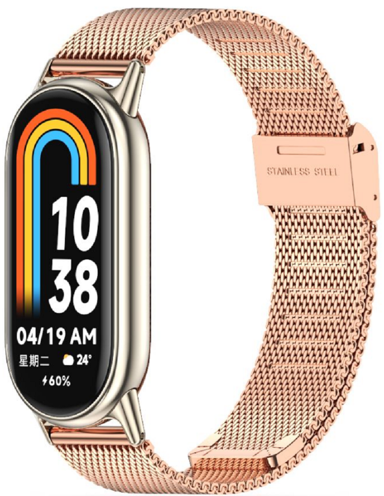 Tech-Protect Μεταλλικό Λουράκι Milaneseband Xiaomi Smart Band 10 / 10 NFC / 9 / 9 NFC / 8 / 8 NFC - Rose Gold