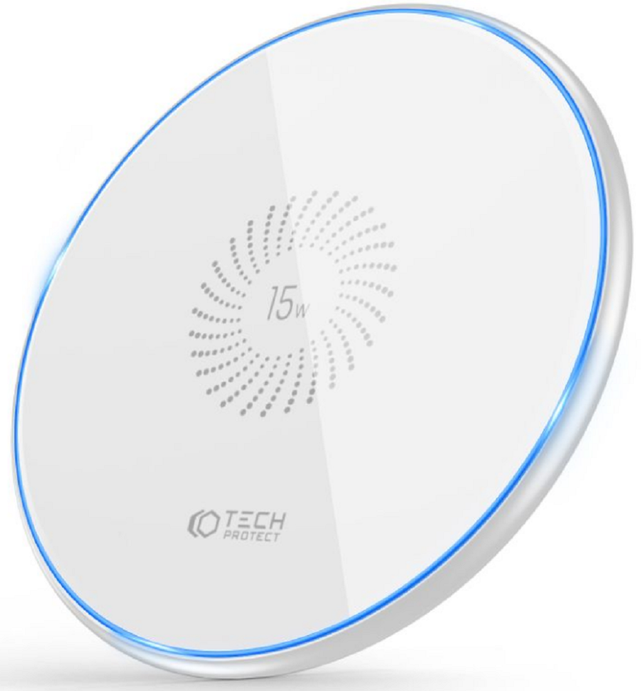 Tech-Protect QI15W-C1 Fast Wireless Charger - Ασύρματος Φορτιστής Qi - 15W - White