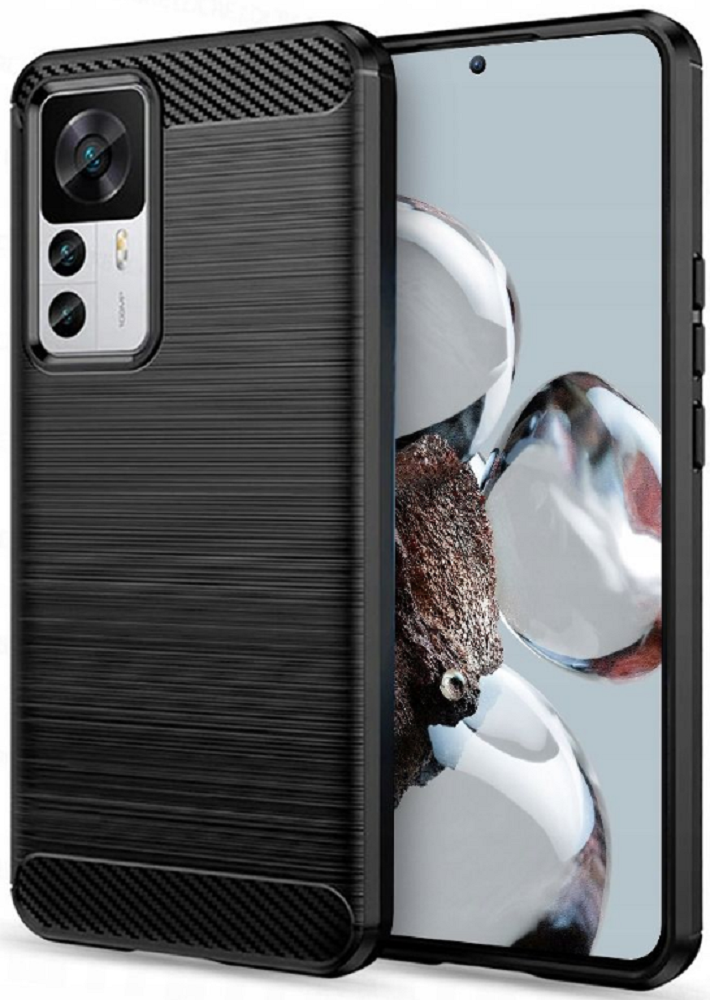 Tech-Protect Θήκη Σιλικόνης Carbon - Xiaomi 12T / 12T Pro - Black