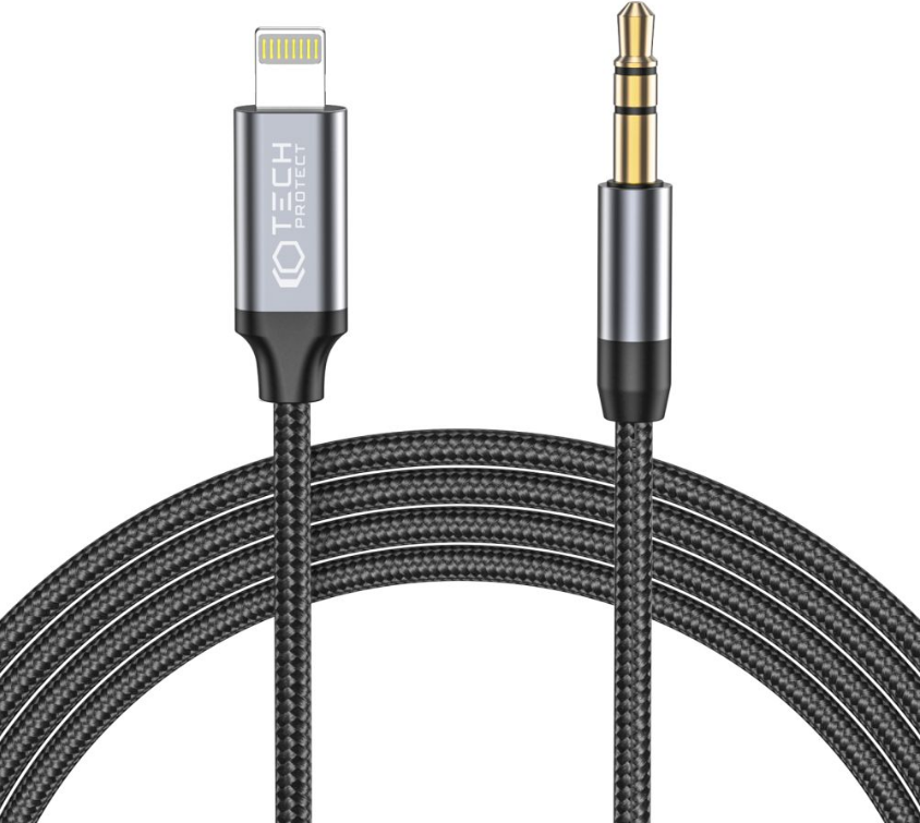 Tech-Protect Ultraboost Cable - Καλώδιο Lightning (Male) σε Καλώδιο Ήχου AUX Mini Jack 3.5mm (Male) - 100cm - Black