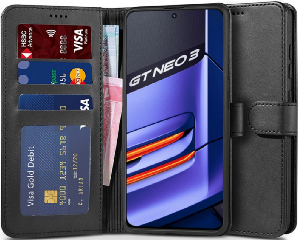 Tech-Protect Wallet - Θήκη Πορτοφόλι Realme GT Neo 3 - Black