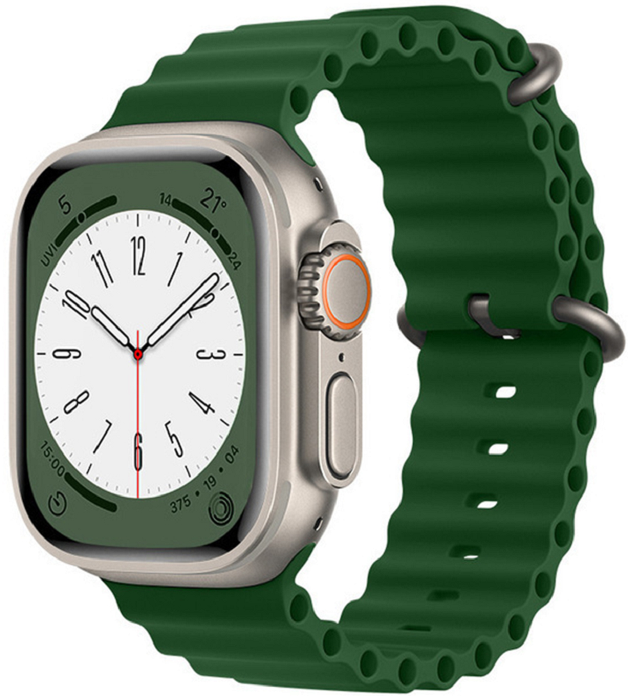 Techsuit Watchband W038 - Λουράκι Σιλικόνης Apple Watch Ultra/SE/11/10/9/8/7/6/5/4 (49/46/45/44mm) - Army Green