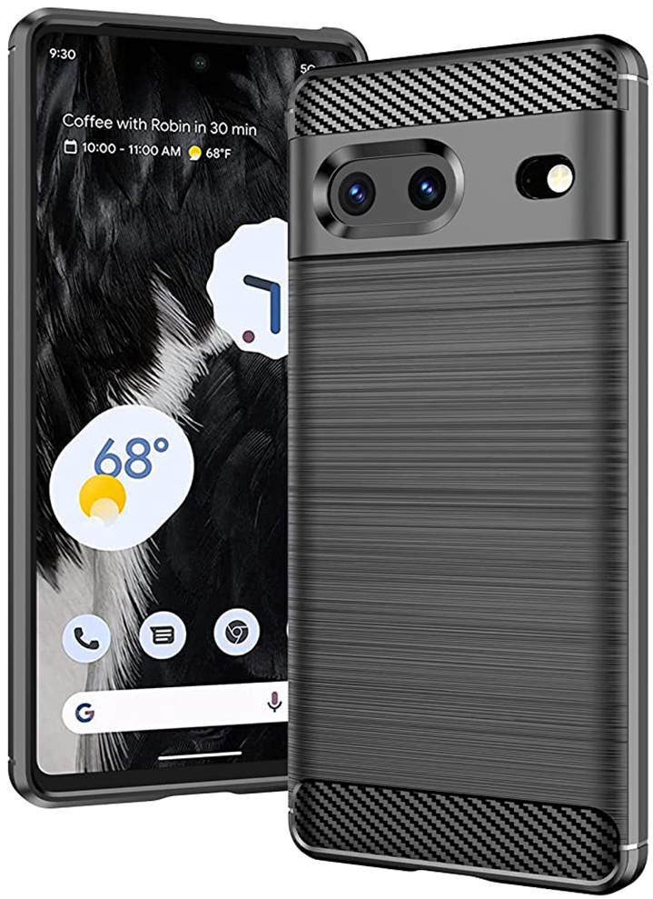 Techsuit Carbon Silicone - Θήκη Σιλικόνης Google Pixel 7 - Black