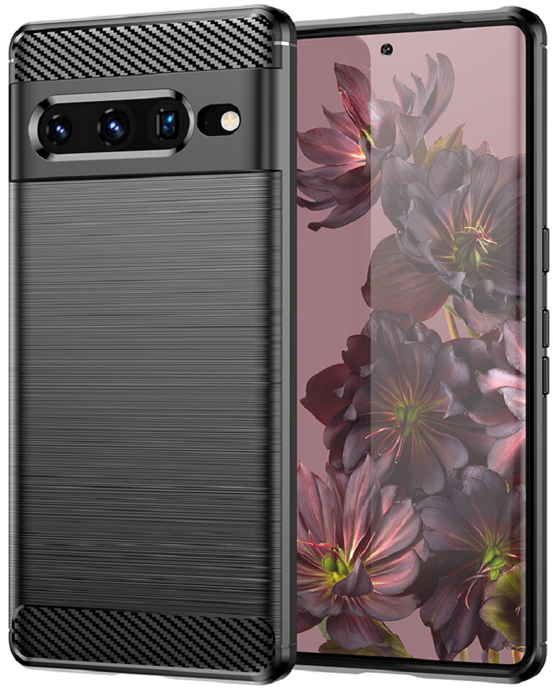 Techsuit Carbon Silicone - Θήκη Σιλικόνης Google Pixel 7 Pro - Black