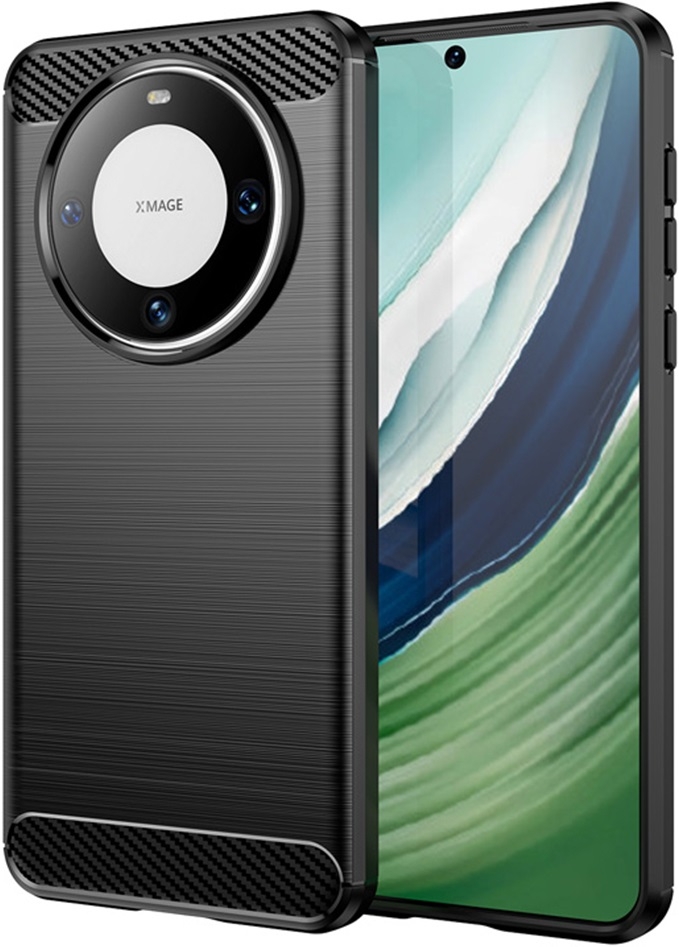 Techsuit Carbon Silicone - Θήκη Σιλικόνης Huawei Mate 60 - Black (5949419069121)