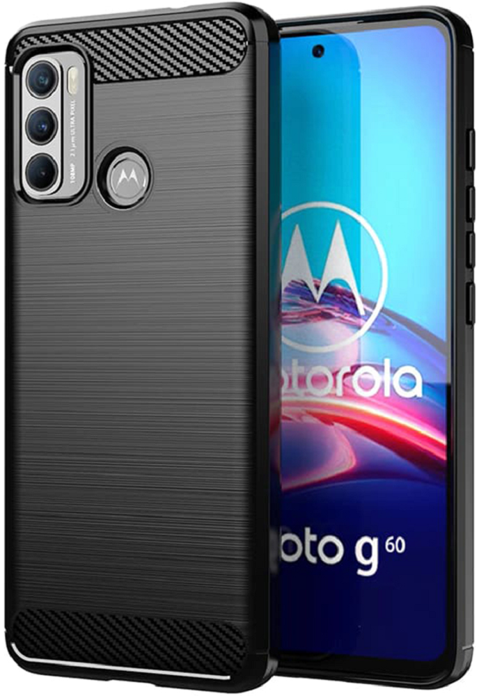 Techsuit Carbon Silicone - Θήκη Σιλικόνης Motorola Moto G60 - Black