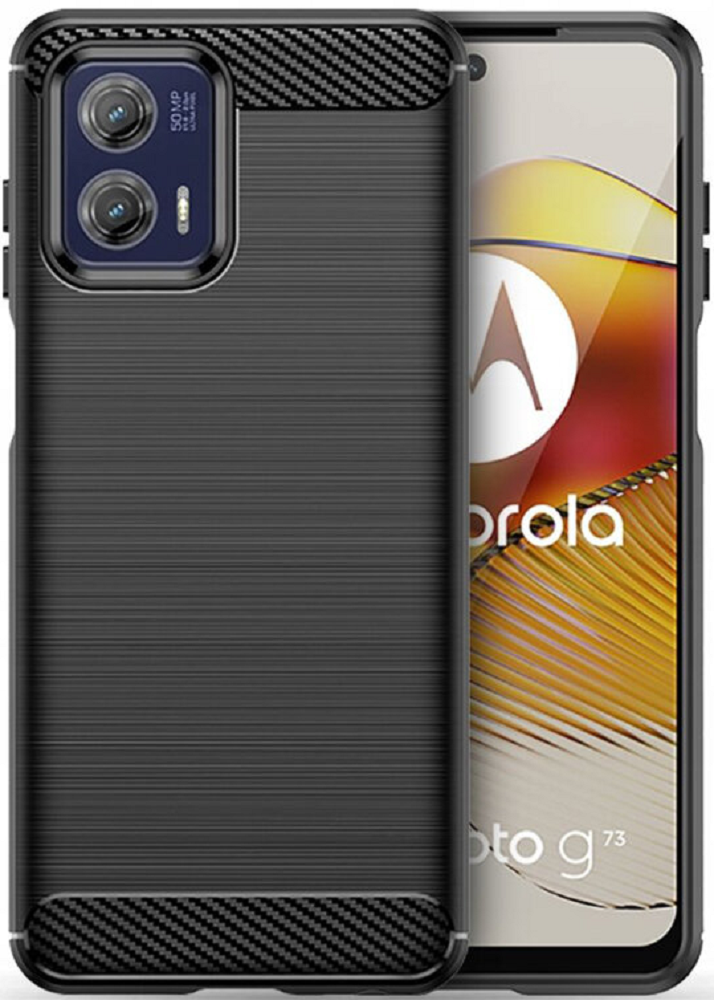 Techsuit Carbon Silicone - Θήκη Σιλικόνης Motorola Moto G73 - Black