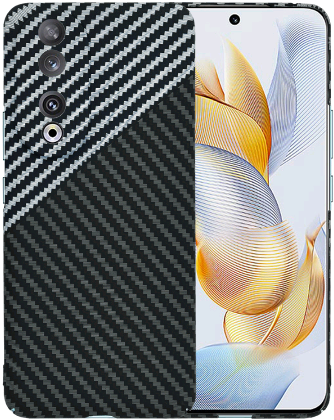 Techsuit Carbonite FiberShell - Σκληρή Θήκη Honor 90 - Stealth Gray (5949419213005)